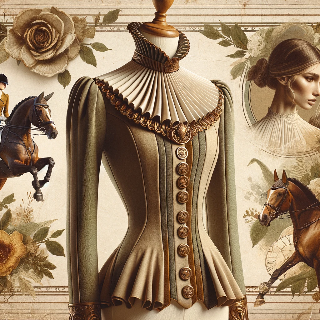 the Statement Collar Equestrian Dress